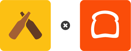 Untappd and Toast app icons